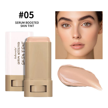 Skin Tint Stick Waterproof Nourishing Solid Tinted Serum Foundation Skin Tint Balm Face Tinted Face Contour Stick Makeup