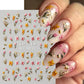 3D Embossed Kawaii Ladybug Sliders Spring White Daisy Flowers Nail Stickers DIY Simple Petals Wedding Nails Decals Accesories