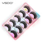 YSDO Eyelashes 3/5 Pairs Natural Long 3D Mink Lashes Fluffy Volume Mink False Eyelashes Cruelty Free Wispy Lashes Makeup Cilios