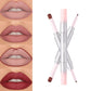 Matte Lip Liner Lipstick 2 In 1 Pen Long Wearing Non Transfer Sexy Red Rotating Double Headed Makeup Cosmetics