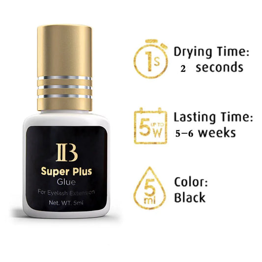 IBeauty Super Plus Glue For Eyelash Health Extension Original 5ml Black Cola Gold Cap Korea 1-2Sec Fast Dry Makeup Tools Health