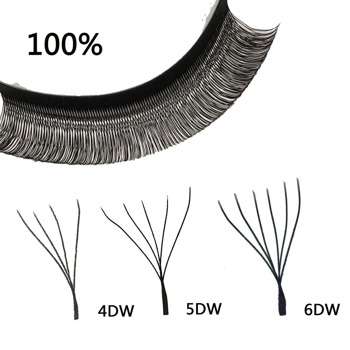 Tbestt 5DW 6DW Volume Lashes Extensions YY Shape Eyelashes False W Shape Eyelashes Extensions Mink Soft 5DW Eyelashes Extensions