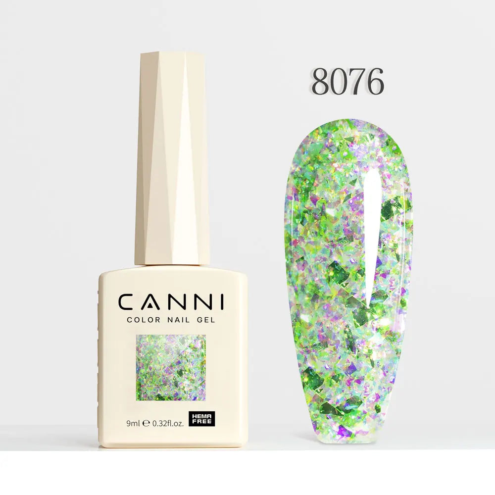 CANNI Gel Nail Polish Glitter Diamond Sparkle Color Collection Gorgeous Color HEMA FREE Soak Off UV LED Semi Permanent AurorGel