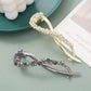 1PC Fashion Hairpins Frog Buckle Ponytail Hair Clips Metal Rhinestone Banana Clip Irregular Hair Clip Headdress Hair Accessories