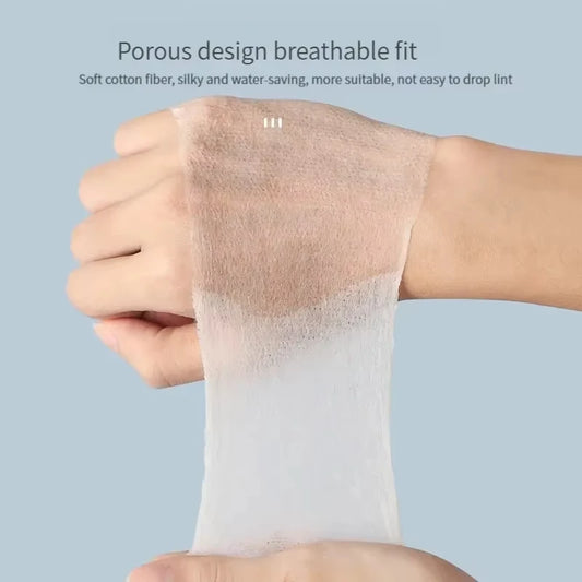 200pcs of Disposable Pre-Makeup Moist Cotton Pads, Portable Makeup Removal Cotton Pads, Breathable Mask Paper