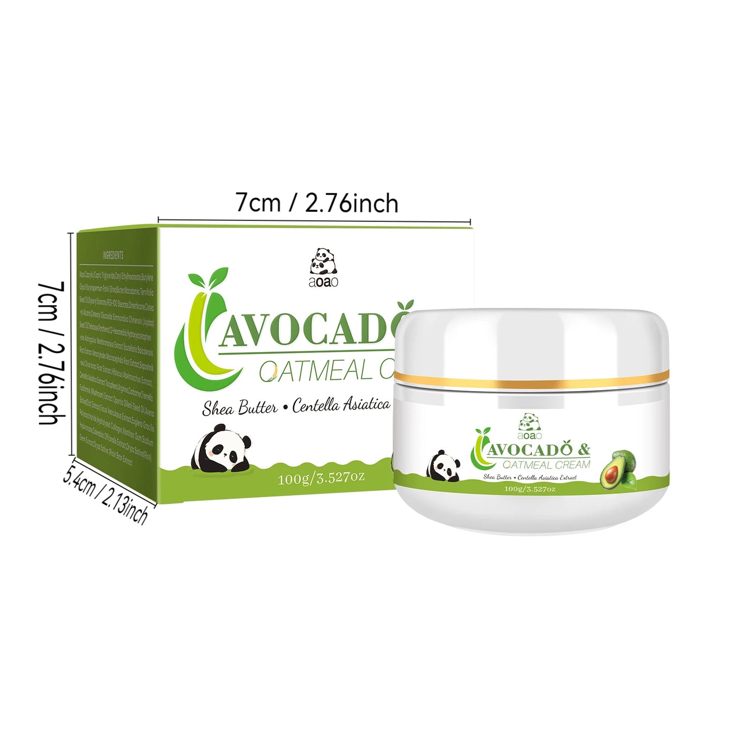 Avocado face cream moisturizing non-greasy lotion day and night cream suitable for children and adults.