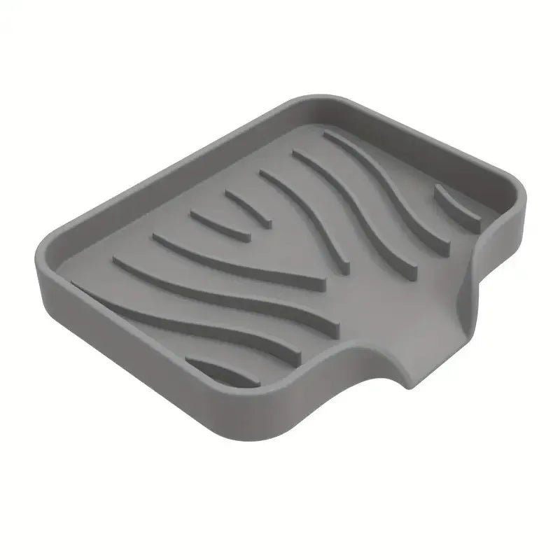 Silicone Soap Dish with Drain, Kitchen Soap Tray Shower Self Draining Soap Dish Soft Bathroom Soap Holder for Kitchen Bathroom