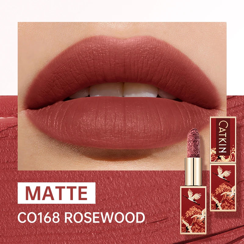 CATKIN Makeup Velvet Matte Lipstick, Hydrating Satin Long Lasting lipstick with Smooth and Creamy Texture
