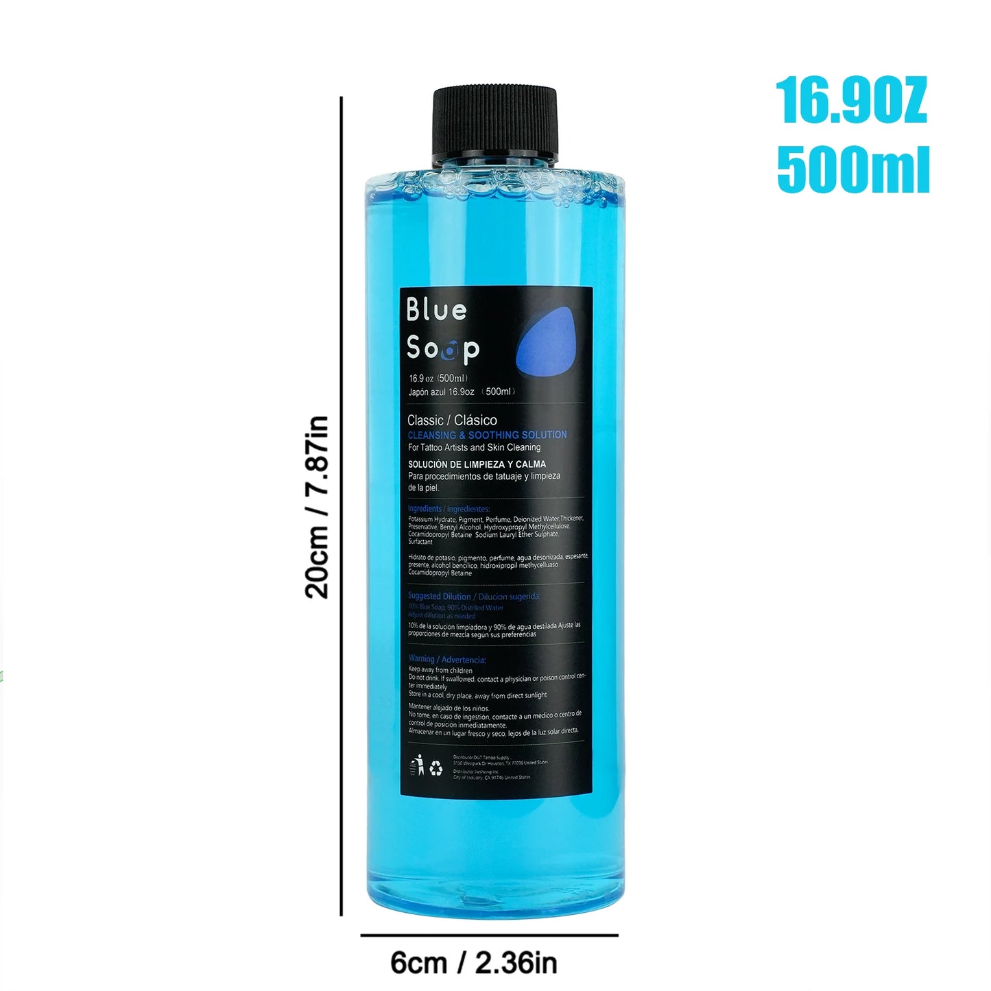 Tattoo Green Soap and Blue Soap - Super Concentrated Tattoo & Piercing Cleanser for Tattoo Studios, Tattoo Artist & Beginner