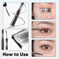 Judydoll 3D Curling Eyelash Iron Mascara, Black & Brown, Curling & Lengthening, Long-Lasting Formula, Waterproof, Smudge-Proof
