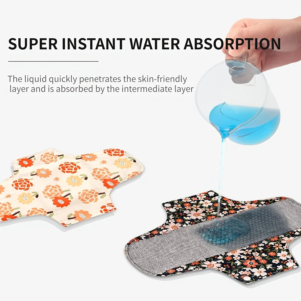 3pcs/Pack Small Reusable Washable Sanitary Pads Graphene Lining Soft Daily Panty Liners Light Flow Incontinence Cotton Pads