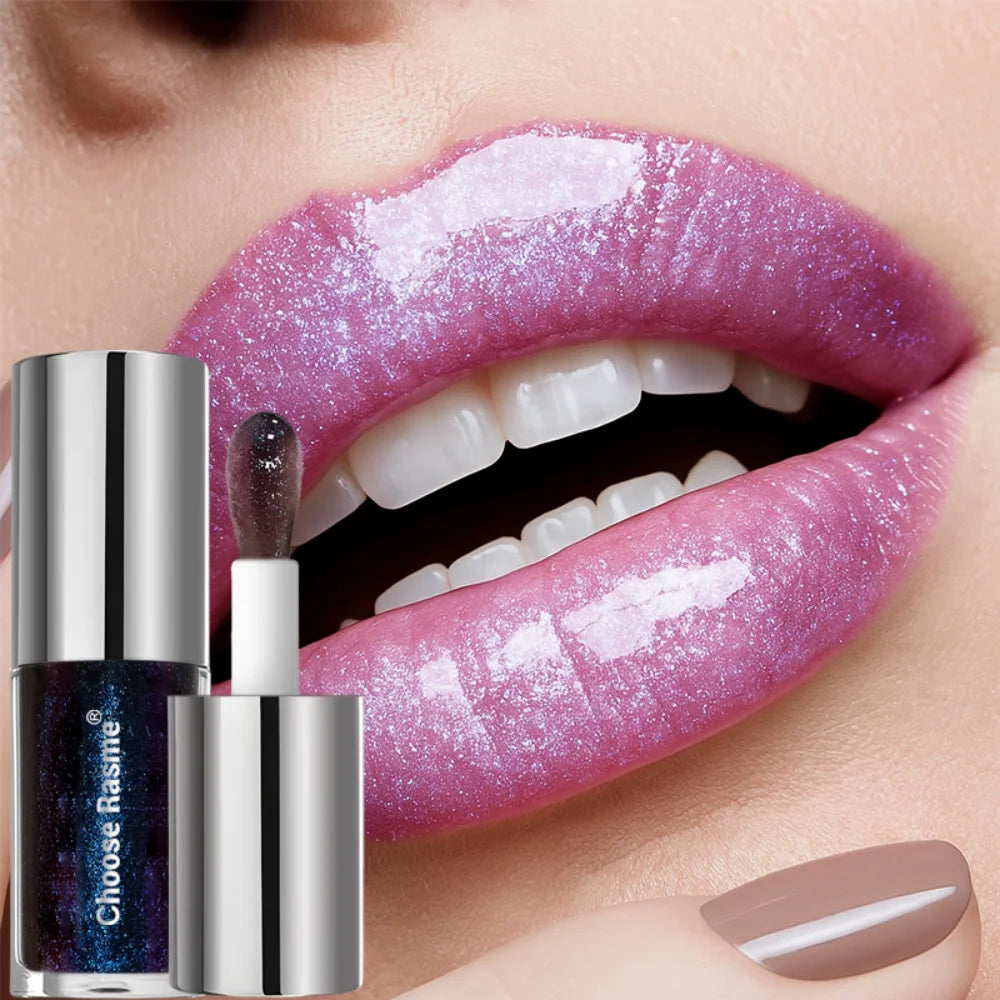 Purple Lip Gloss Moisturizing Mirror Water Gloss Solid Color Lip Gloss Film Forming Non Filling Gloss Lipstick