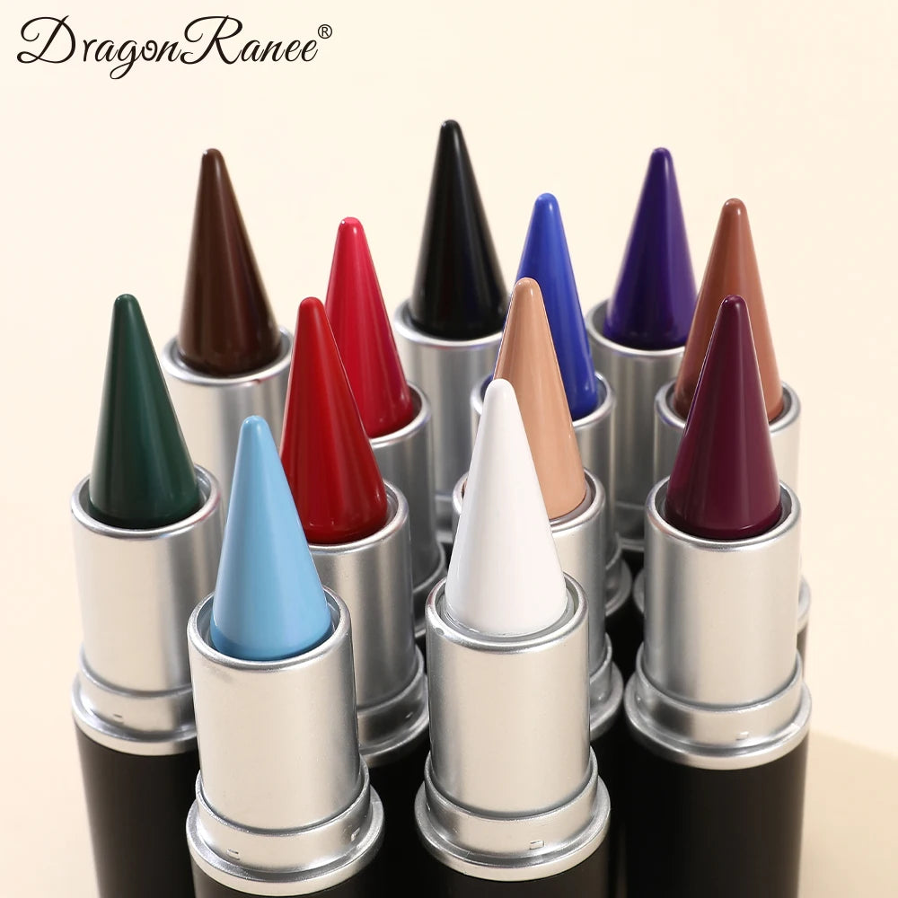 12-Piece Set of Colored Eyeliner Pens, Long-Lasting, Fade-Resistant, Waterproof, Automatic Rotating Eyeliner Pens Available in a Set