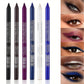 6 Color Colourful Eyeliner Pen High Pigment Pearly Shimmer Metallic Smokey Punk Gothic Eyeliner Long Lasting Waterproof