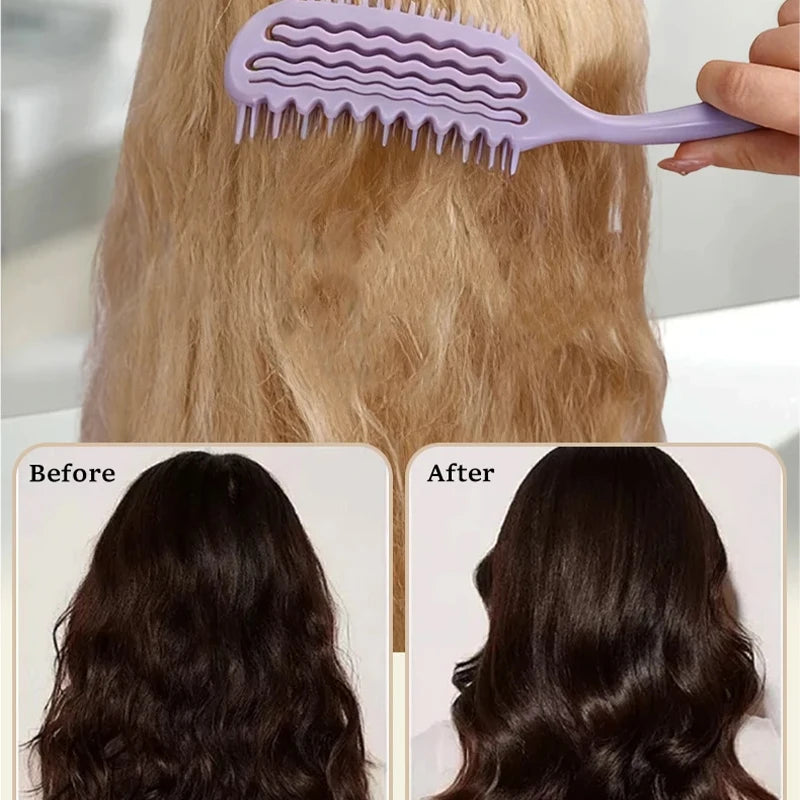 1Box Air Weave Wave Detangling Brush Anti-static Vent Hair Brush Scalp Massage Comb Hair Styling Tool for Curly Straight Hair