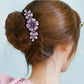 1PC Fashion Hair Comb Luxury Crystal Shiny Rhinestone Hair Clips Inlaid Flower Hairpin Hair Grips Elegant Bride Hair Jewelry