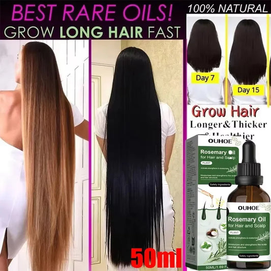 Rosemary Hair Growth Oil Anti Hairs Loss Treatment Mint Hair Strengthening Oil Nourishing Roots Regrowth Hair For Men Women 50ml