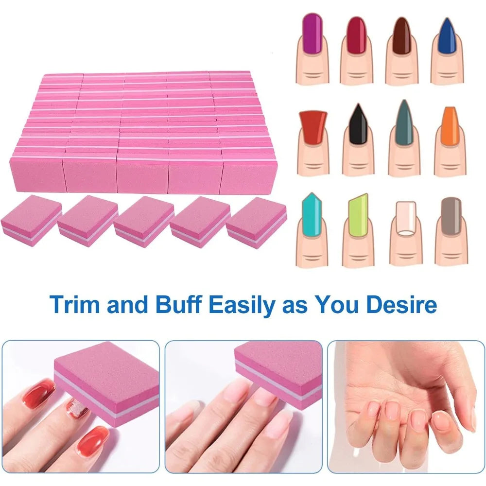 Mini Buffer Block Nail File for Acrylic Nails and Natural Nails, Nail Buffer Block for Nail Polishing Block