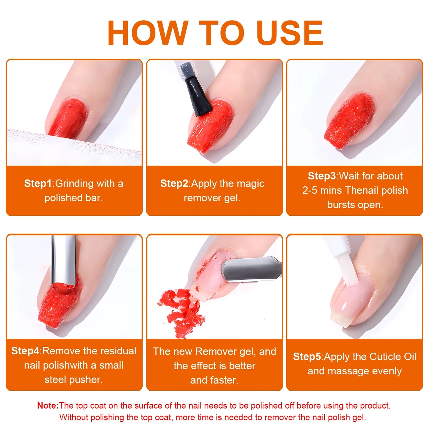 TWOING Nail Gel Polish Remover Quick & Easy Polish Remover In 2-3 Minutes, No Need Soaking Or Wrapping 15ml-0.51oz