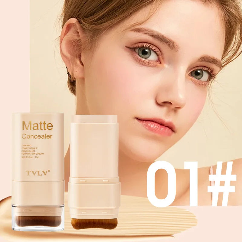 Eraser Concealer Double-Head Foundation Stick, Nine-color Waterproof Non-Gluggy Solid Foundation Cream