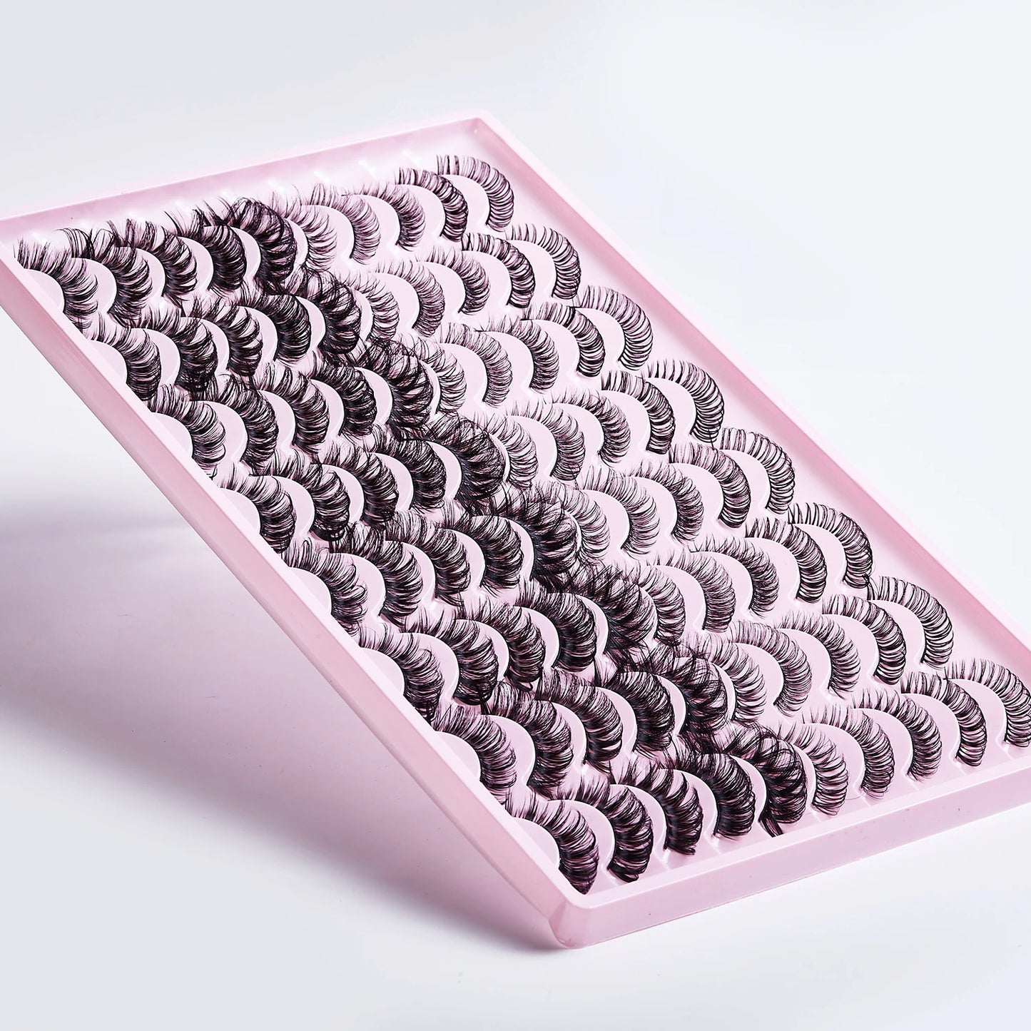 40 Pairs Pack Strip False Eyelashes Supplies Fluffy Faux Cils Russian Strip D Curl Faux Mink Eyelashes Makeup