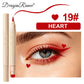 Double Head Stamp Liquid Eyeliner Smudge-Proof Quick Drying Waterproof 2 in1 Colorful Love Star Butterfly Eye Line Pencil Makeup