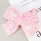 Rhinestone Bow Hair Clips Sweet Ribbon Barrette Baby Girls Sparkling Crystal Hairpins For  Children Kids Headwear Accessories