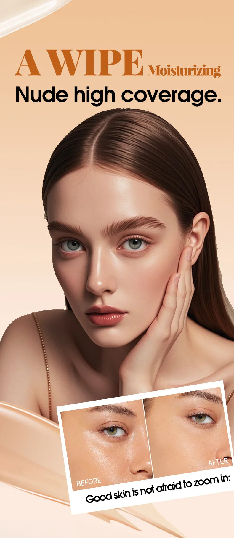 Eraser Concealer Double-Head Foundation Stick, Nine-color Waterproof Non-Gluggy Solid Foundation Cream