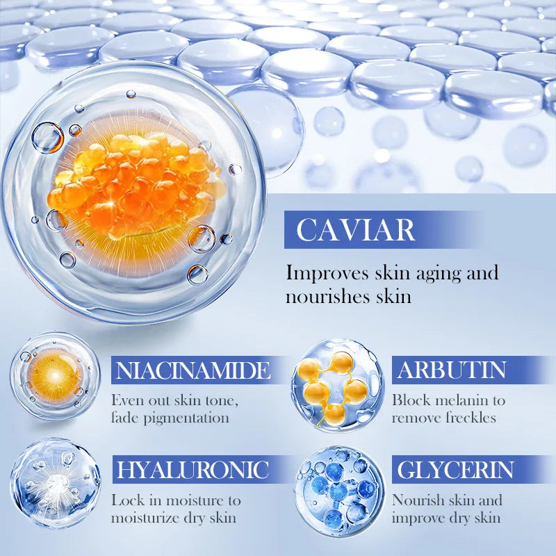 5/10pcs SADOER Caviar Hyaluronic Acid Moisturizing Facial Masks Brightening Firming Hydrating Face Mask Skin Care Products