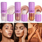 3 Color Face Liquid Highlighter Bronzer Contouring Highlight Fluid Makeup Face Shimmer Shine High Lighter Iluminador Maquillaje