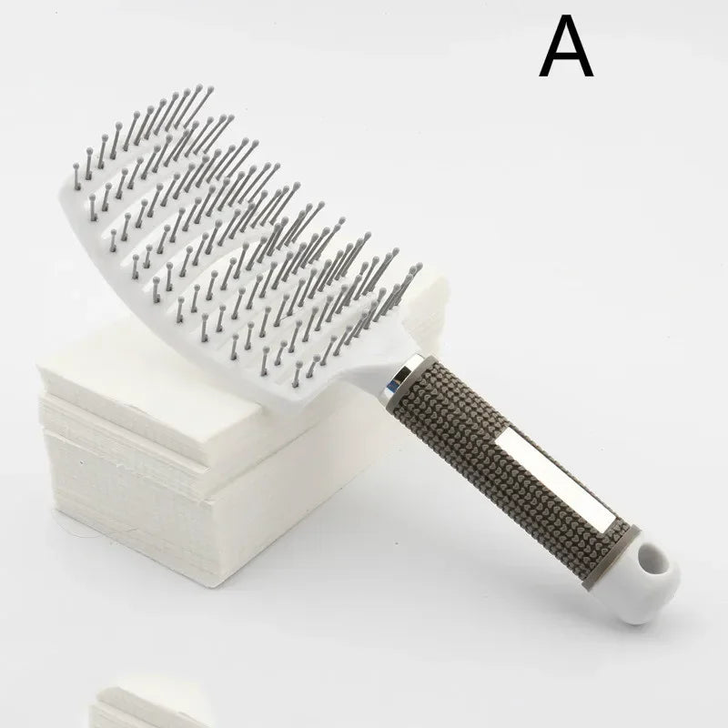 Detangling Hairbrush Scalp Massage Comb Bristle Nylon Women Magic Curly Hair Brush Salon Hairdressing Styling Tools Wholesale