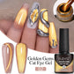 7.5ML Black Cat Eye Magnetic Glitter Gel Nail Polish Ultra-Bright Black Shine Long-Lasting Soak Off UV Nail Art Varnish Manicure