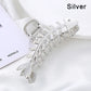 Large Metal Hair Claw Clip Fish Bone Irregular Hairpins Punk Style Silver Hair Claws Barrettes Women HairClips Hair Accessories