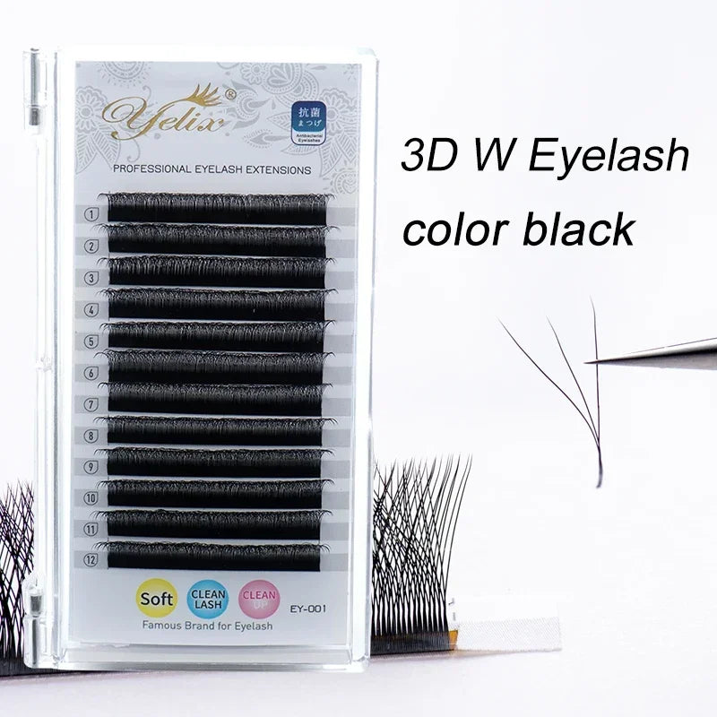 Yelix W Shape Lashes Soft Clover 3D Mink Lashes Cilios W Eyelash Extension Supplies Fake Eyelashes 1 Real Frete Gratis Natural