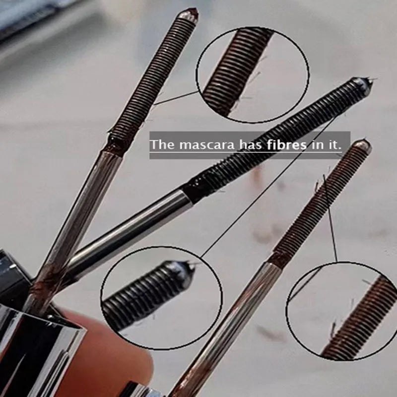 Judydoll Steel Mascara Lengthening Curling Thick Longlasting Waterproof Sweatproof Silk Fiber Eyelash Extensions