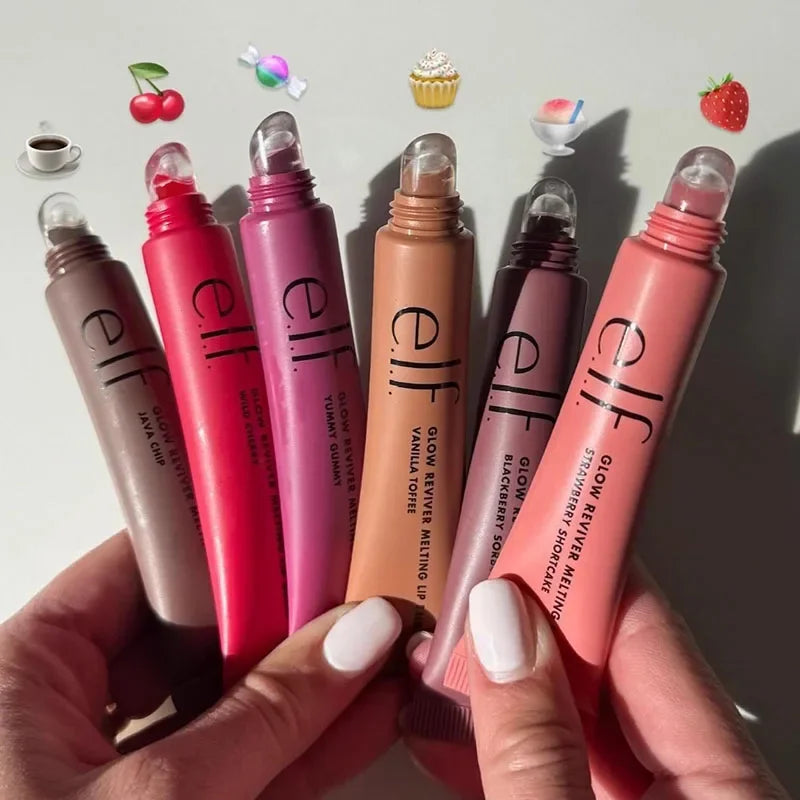 Elf Lip Gloss 6-Colors Lip Balm Optional Lightweight Hydrating Repairing Improve Dryness Plump Lips Makeup Christmas Gift Woman