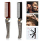 New Foldable comb Folding Pocket Clip Hair Moustache Beard Comb Fashion Men Women Handmade massage hair brush Folding knife comb