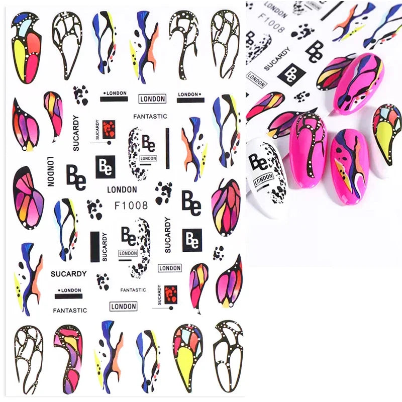 1pcs Sakura Flower 3D Nail Stickers White Cherry Blossom Nail Art Decals Spring Summer Adhesive Slider Decor Wedding Manicure