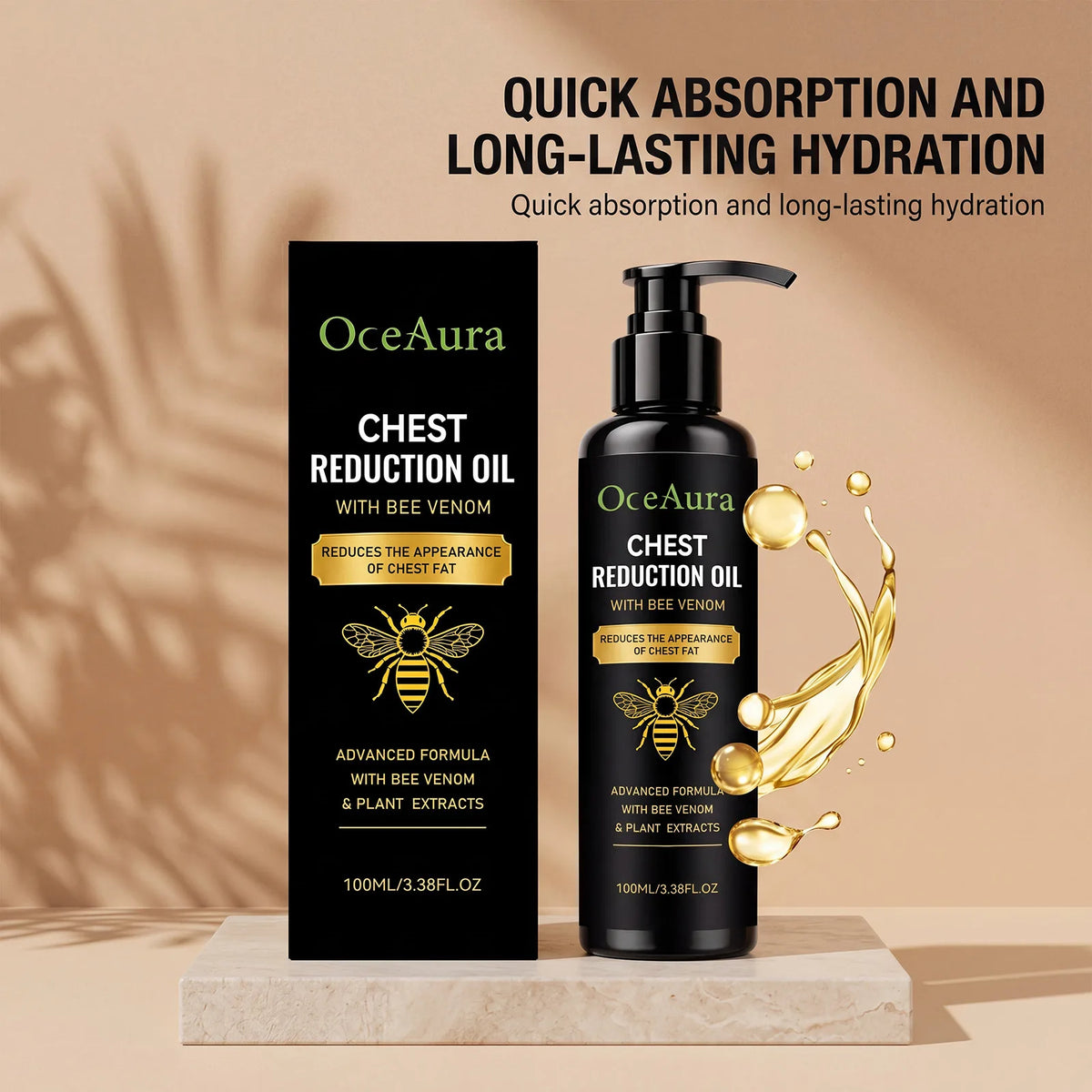 Deep Nourishing Chest Essential Oil Women Bust Lift Firm Massage Oil Anti-Wrinkle Anti Sagging Hydrating Tender Breast Care Oil
