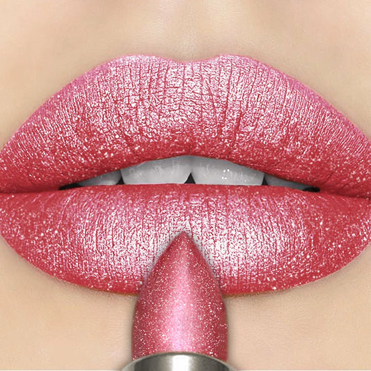 7 Colors Pearlescent Pink Metallic Glitter Velvet Lipstick Waterproof Long Lasting Korean Makeup Gift Matte Shimmer Lip Tint
