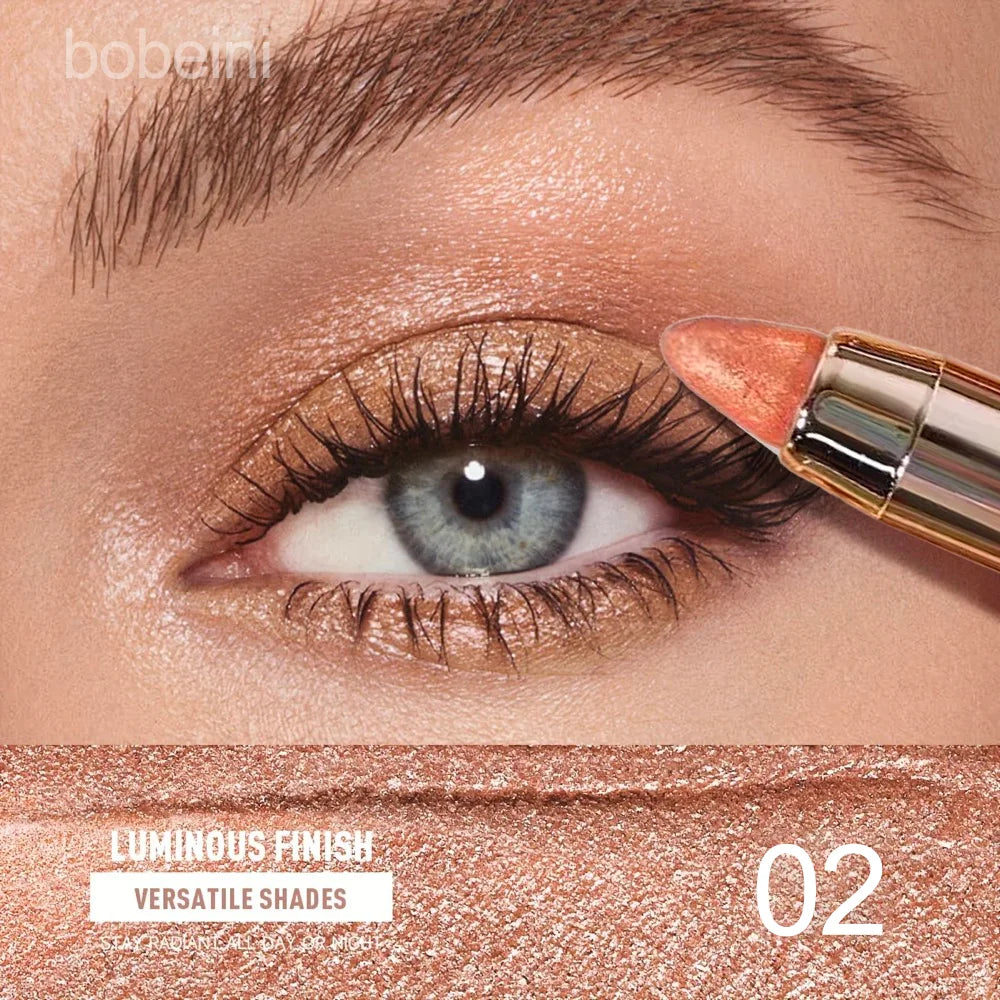 6 Colors Double-Ended Eyeshadow Stick – Waterproof, Long-Lasting, Matte & Glitter, Contour, Highlight, Certified, Unisex