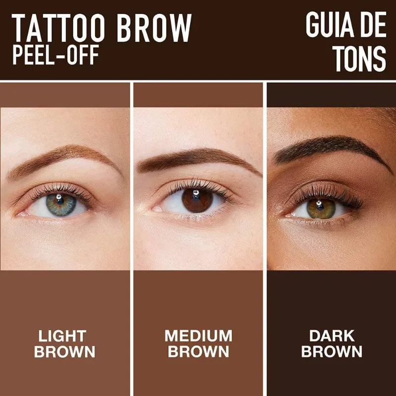 Peel-off Eyebrow Gel Tint Waterproof Grey Brown Lasting Non Smudge 3D Eyeliner Pen Natural Liquid Brow Tattoo Dying Cream Makeup