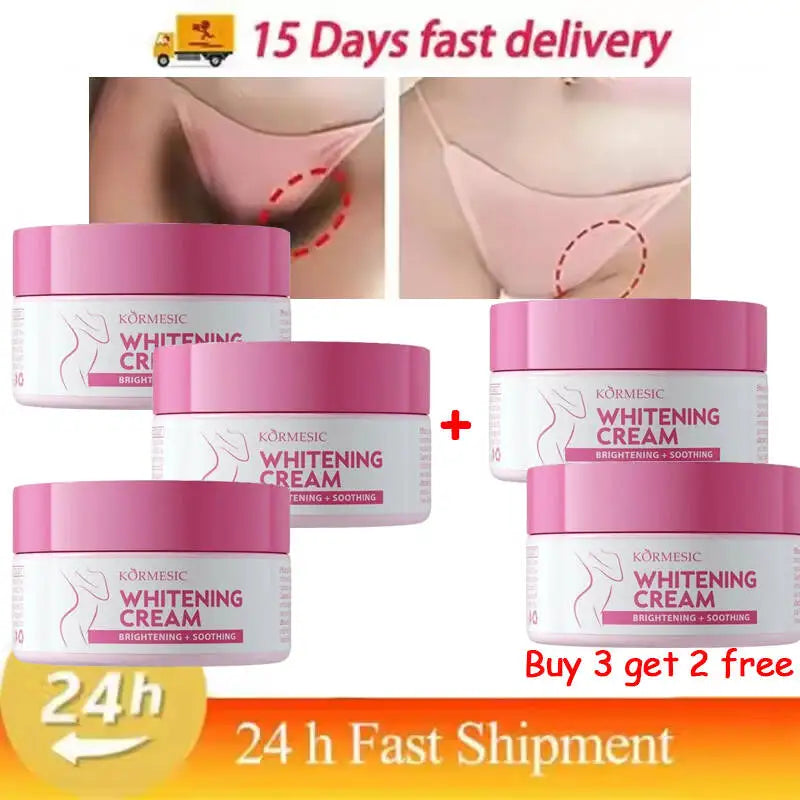 Body Whitening Bleach Cream Brighten Underarm Elbow Knees Joint Removal Intimate Parts Dark Spots Melanin Snow Bleach Cream