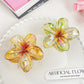 Bohemia Egg Flower Flower Hair Clips Fashion Flower Shape Headwear Shark Clip Plastic Colorful Flowers Claw Vacation