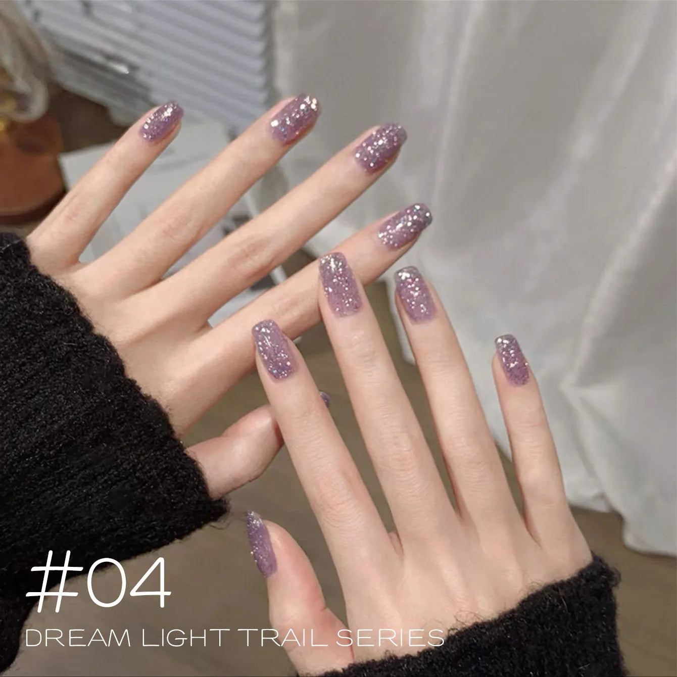 MIANEL 1-12PCS Star-chasing Moon-chasing Gel Nail Polish 2026 Popular Whitening Strobe Sequin Flashing Nail Polish White Nails