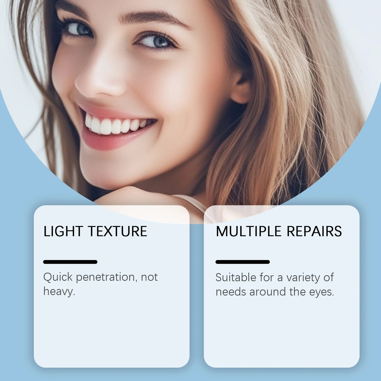 Firming Eye Serum for Improving Fine Lines, Reducing Dark Circles, and Alleviating Fatigue. Lightweight Cream Eye Cream.