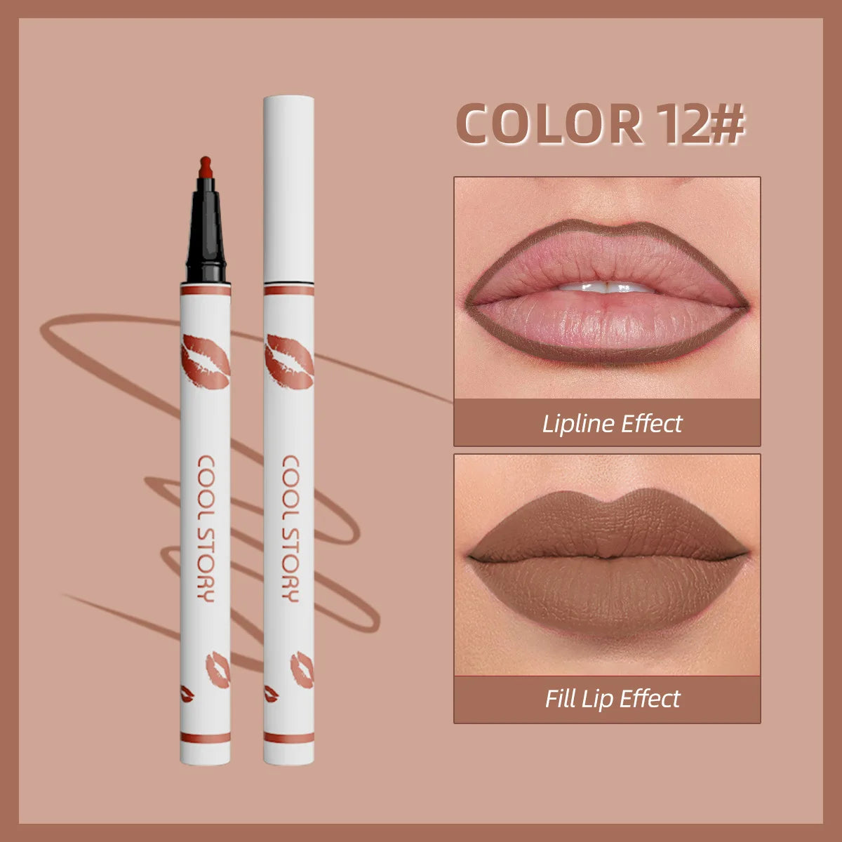 Liquid Matte Lipliner Pencil Waterproof long Lasting Lipstick Pen Natural Quick Drying Lip Liner Outline Lips Contour Makeup