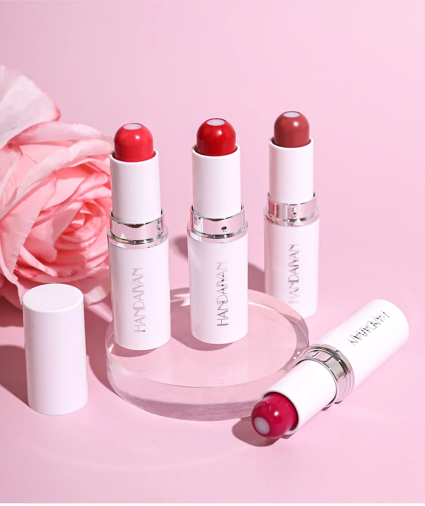 Handaiyan two in one matte lipstick moisturizing sandwich lipstick 8 colors available