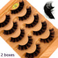 New 10 Pairs (2 Box) Cat Eyelashes Fluffy False Eyelashes Naturally Soft & Thick 9D Faux Mink Eyelashes Enhance Eye Makeup