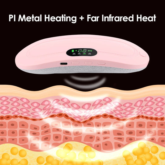 Menstrual Heating Pad Abdominal Massager Warm Palace Belt Waist Vibration Massage Device for Cramps Period Pain Relief Dorpship